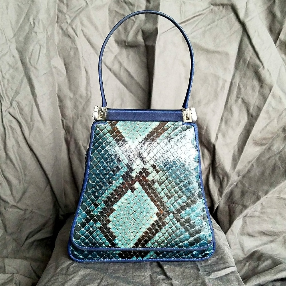 Judith Leiber python evening bag *genuine*